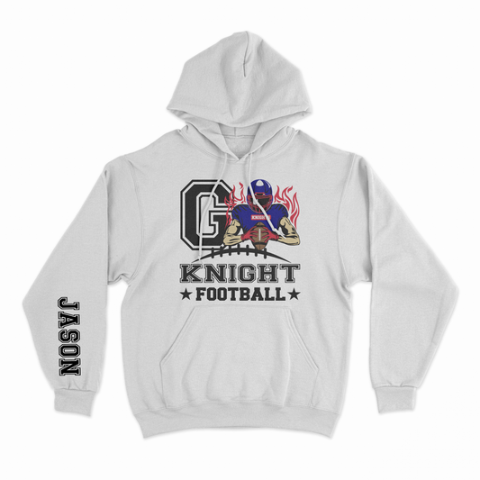 Custom Football Player Hoodie - Single Player