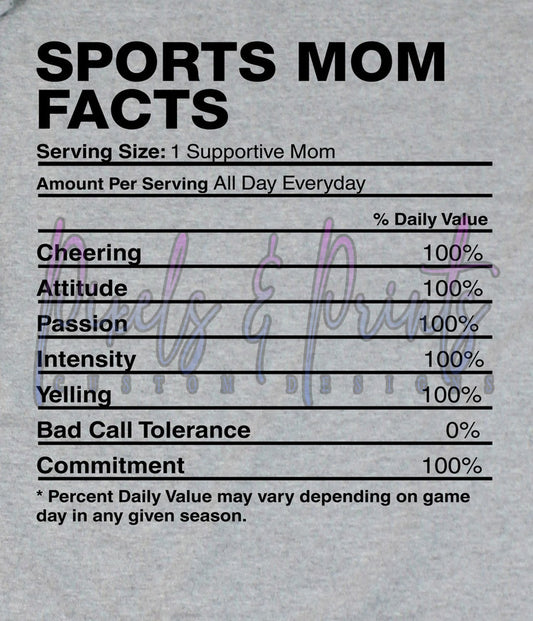 Sports Mom Facts Tee