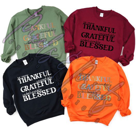 Thankful Grateful Blessed Sweatshirt